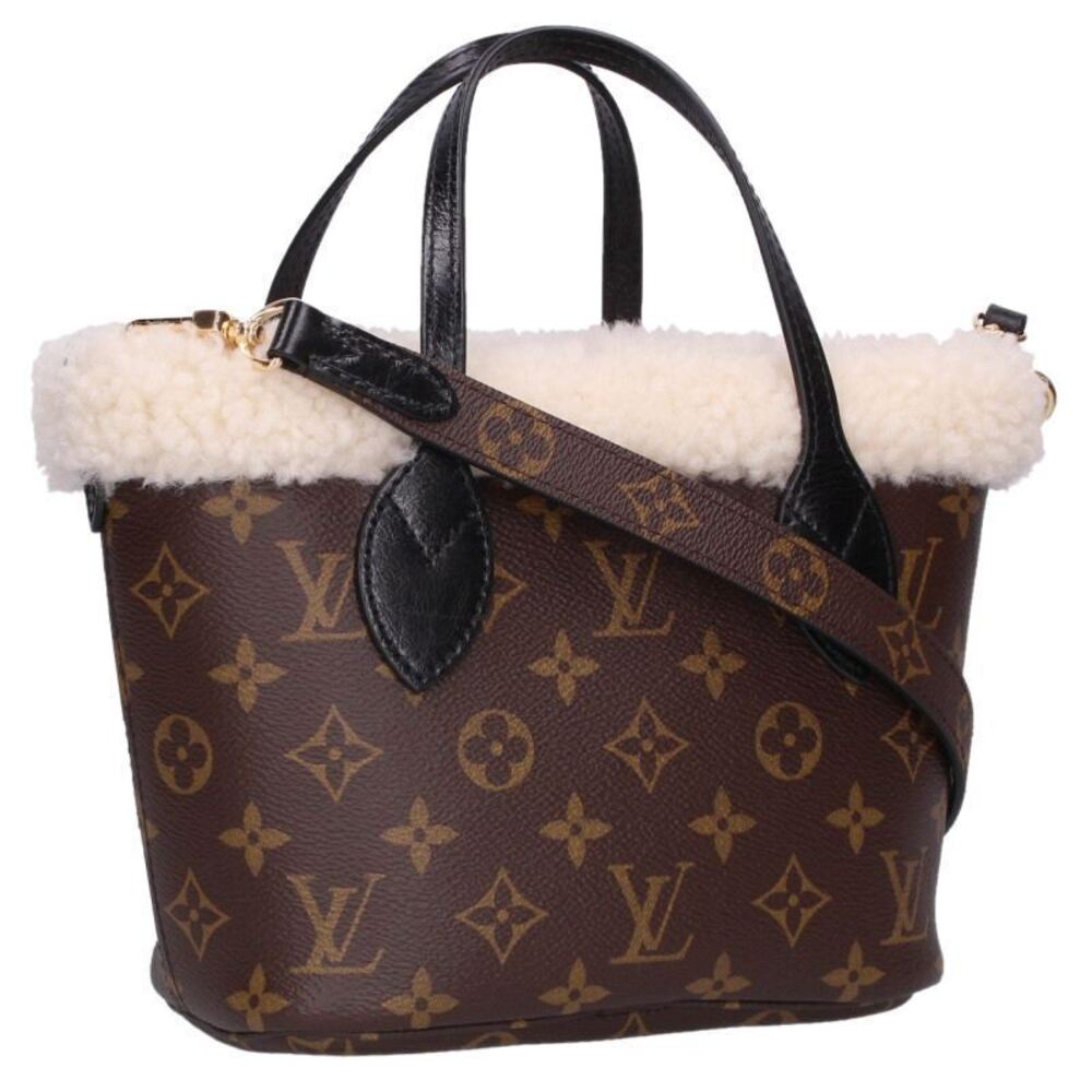 Louis Vuitton Neverfull Inside Shearling Monogram Canvas Reversible Handbag